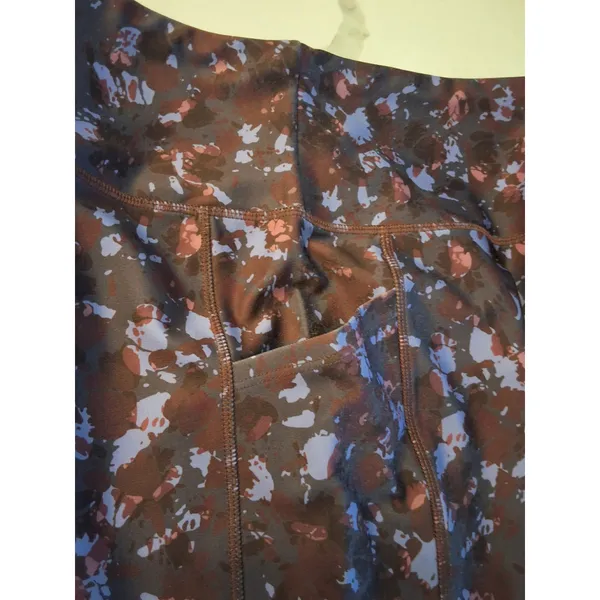V A Core Size L Womens Purple Splatter Pattern Leggings Size L - Image 5