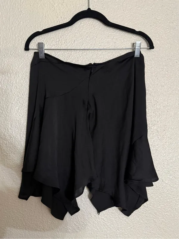Free people Black Asymmetric Flounce Skirt size 4 - Image 3