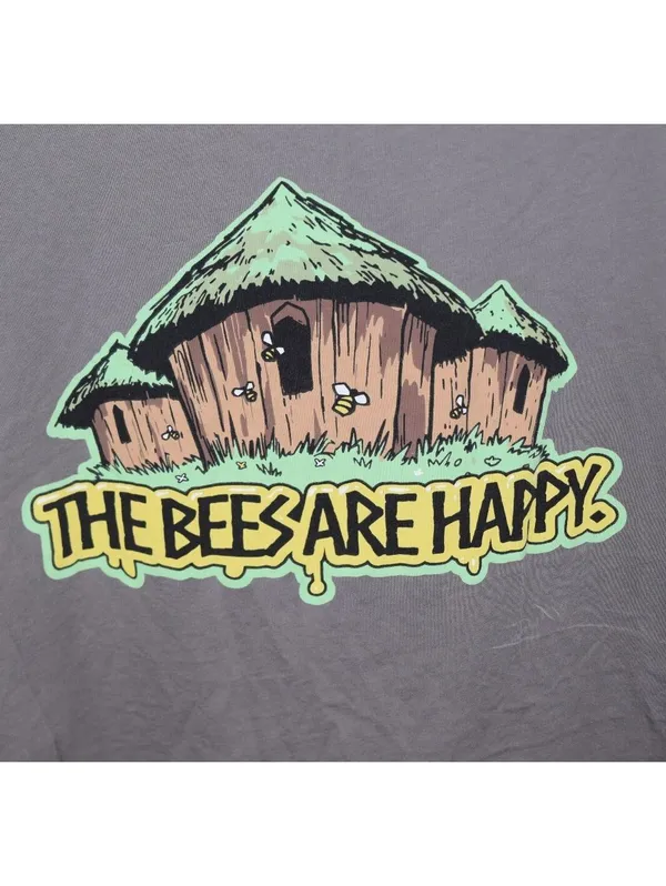 Valheim "The Bees Are Happy" Graphic Tee Grey Video Game Merch, Size XXL - Image 4