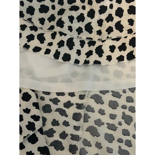 Giffniseti Maxi Dress Sz‎ 1XL Dalmatian Print High-Low Cutout Ruffle Boho - Image 9