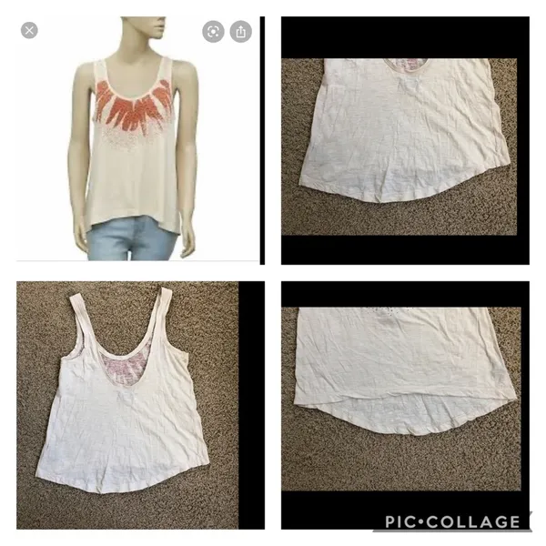 Ecote beaded polka dot tank Sz XS - Image 8