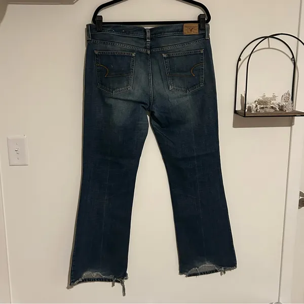 Vintage American Eagle Hipster‎ Bootcut Mid Rise Denim Blue Jeans Size 14 - Image 2