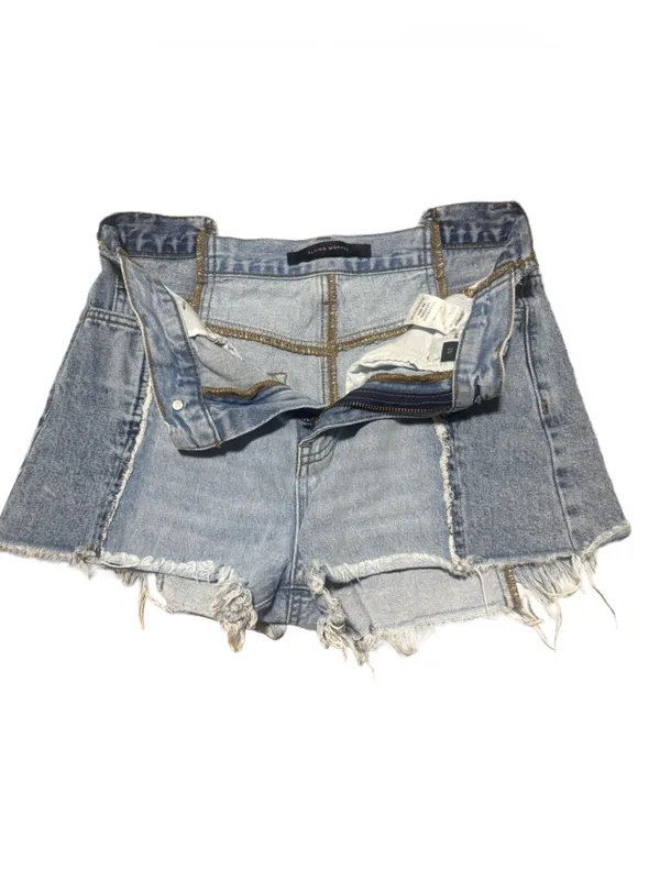 Flying Monkey High Rise Shorts Women's 25 Two Two Denim Distressed Jean Buckle - Image 5