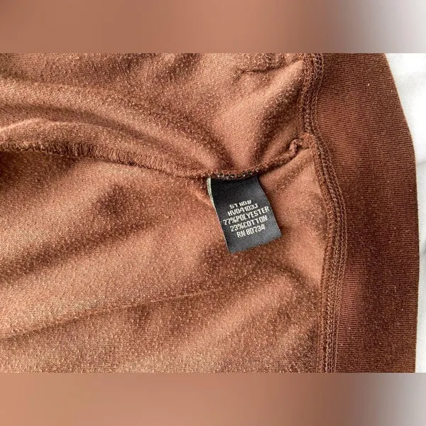 BCBGMaxAzria Brown Boxy Hoodie velour with Relaxed Fit - Image 4