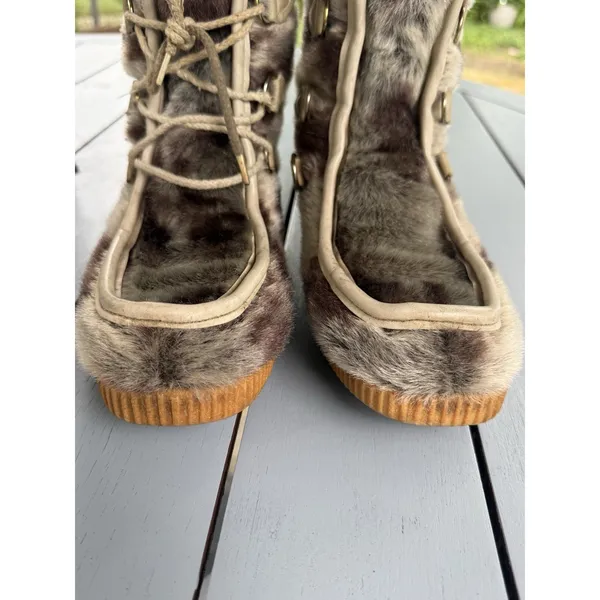 Vintage Foremost Professional Faux Fur Snow Boots Womens Size 7 Apres Ski Fluffy - Image 6