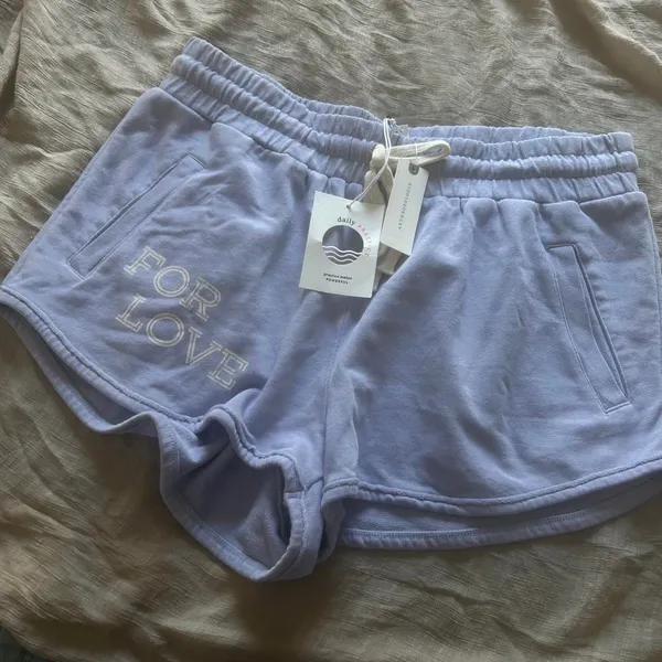 Anthropologie Daily Practice Violet Lounge Shorts Coastal Athleisure Size Medium - Image 3