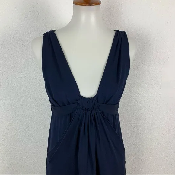 Graham And Spencer 100% Silk Deep V Neck Cocktail Party Dress‎ Small Made In USA - Image 2
