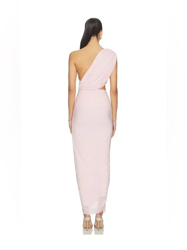 Superdown Juliet Midi Dress in Baby Pink - Image 2