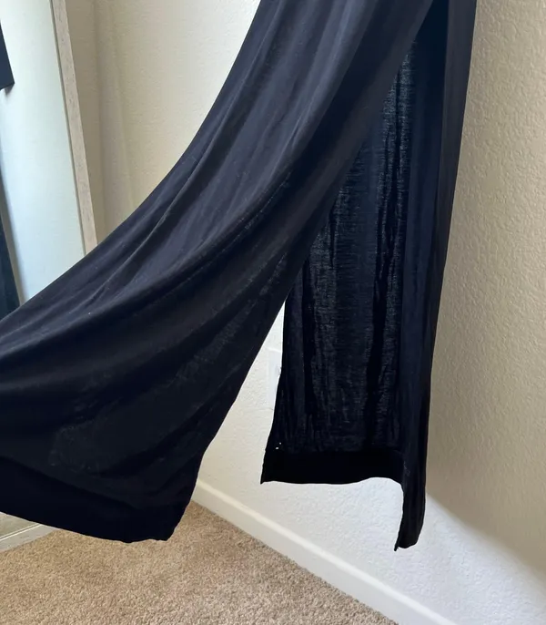 L’agence Black Lace Up Long Sleeve Maxi Dress - Image 6