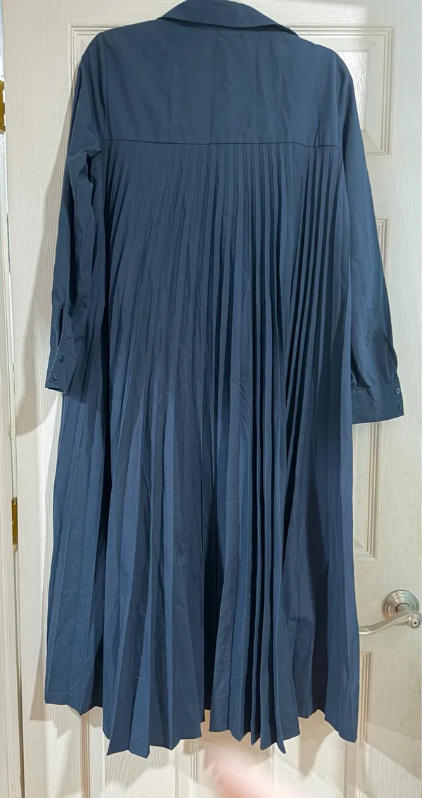 ZARA blue Shirt Dress Button-Up long M long sleeve - Image 2