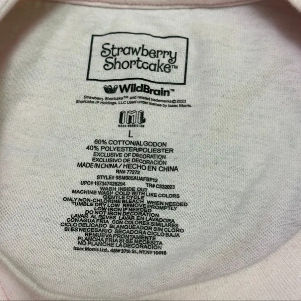 Strawberry Shortcake Women’s Berry Cute Pink Tee L - Image 9