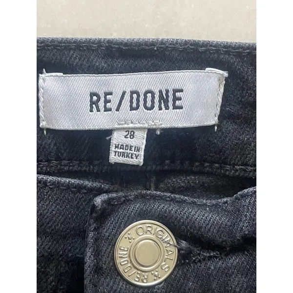 Re/Done Originals High Rise Ankle Crop in Faded Black - Image 11