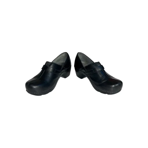 Dansko Women's Solstice Black Leather Slip-Resistant Clog Shoes Size 38 - Image 3