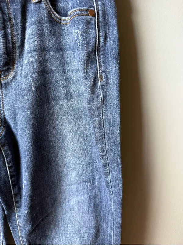 Judy Blue Los Angeles Mid Rise Blue Skinny Jeans Size 7/28 - Image 4