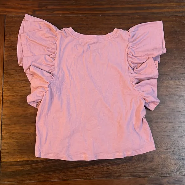 SO Pink Ruffle Sleeve Top - Image 3