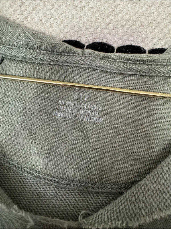 Aerie Hooded Pullover Sweater sweatshirt in Olive Green - Image 2