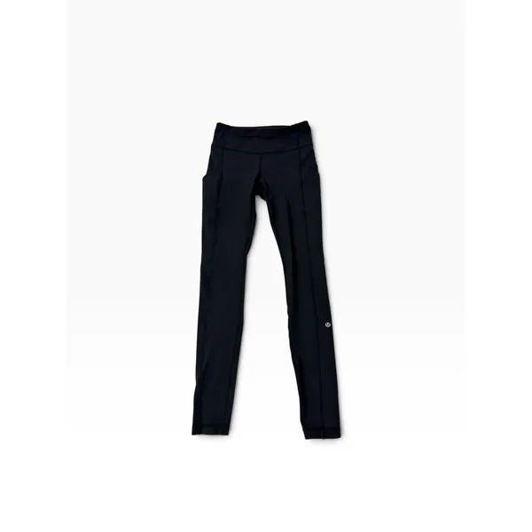 Lululemon Black Cropped Pocket Leggings Size 2 - Image 3