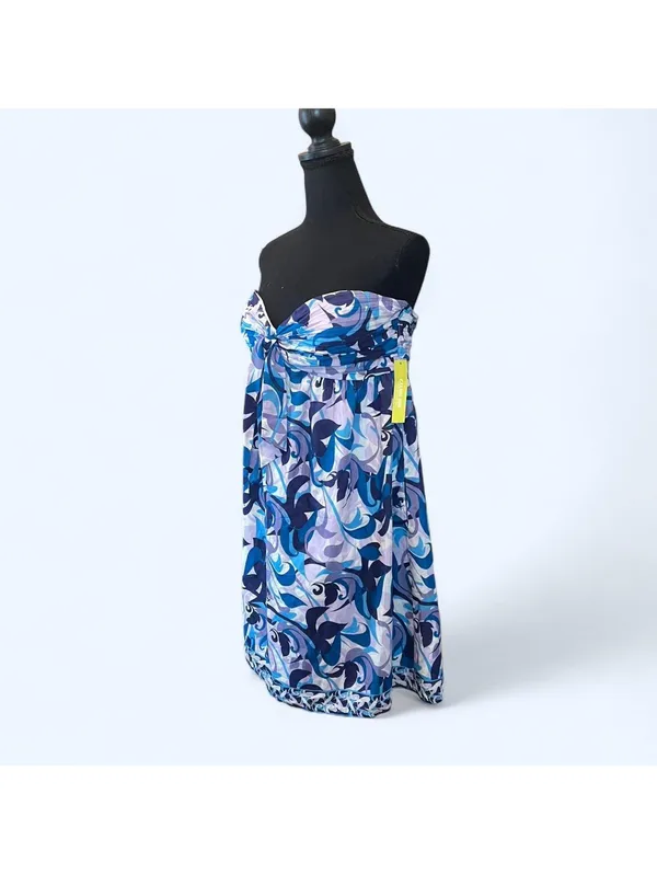 Gianni Bini Blue Strapless Mini Dress Y2K Summer Going Out Dress Size 8 💙 - Image 5