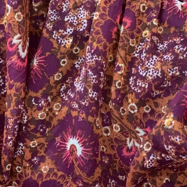 House of Harlow 1960 Berry V-neck Paisley Printed Casual Dress NWT 2 - Image 6