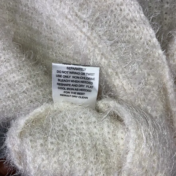 Hippie Rose Fuzzy‎ Knit Sweater Women XS Twist Front Pullover Cozy Soft Chic - Image 9