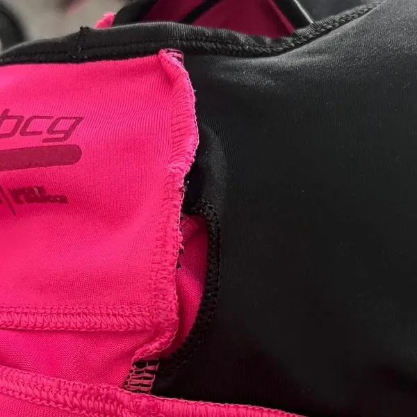 BCG (M) Pink Racerback Sports Bra Mesh Back Tru‑Wick Fabric Black Details - Image 10