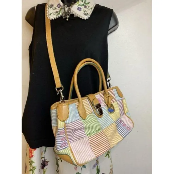 dooney and bourke handbag w strap multicolor canva - Image 7