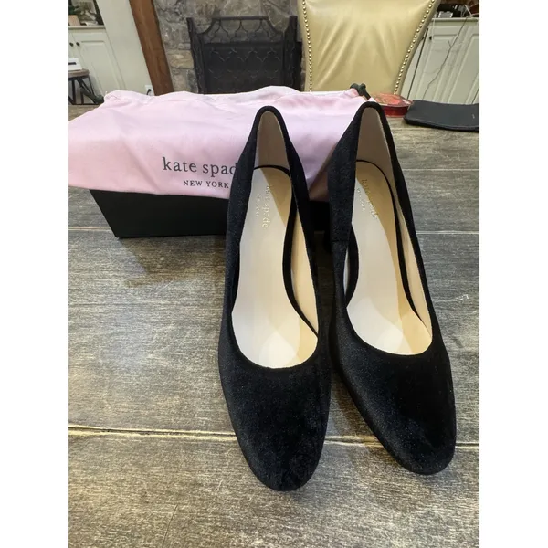 Kate Spade New York Sybil pump in black velvet Women's Size 7.5 (defaced) NWB!‎ - Image 2