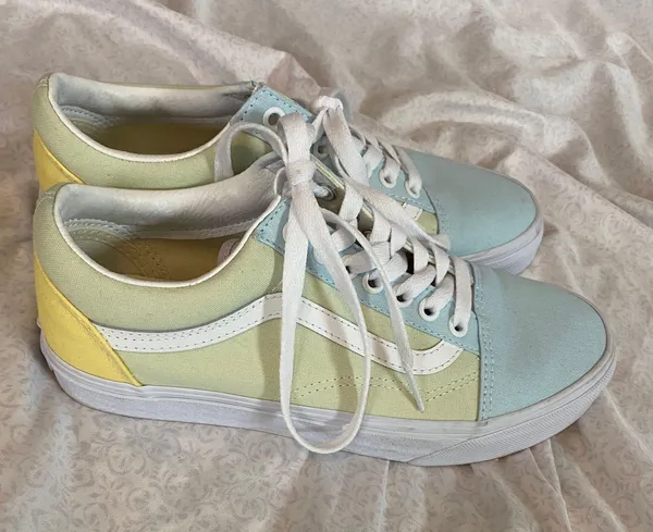 Vans old skool women’s pastel color block shoes - Image 7