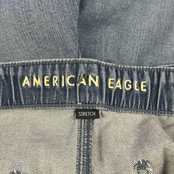 American Eagle Ultra Wide Leg Jeans Womens Small Long Low Rise Baggy Denim 30x30 - Image 3