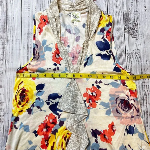 Anthropologie Weston Wear Sleeveless Floral Tunic. Size Medium. - Image 5