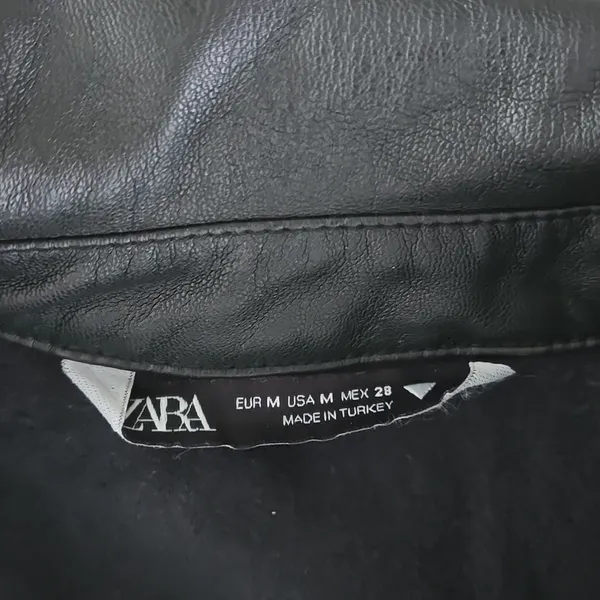 Zara Faux Leather Overshirt, Shacket In Black Size M - Image 9