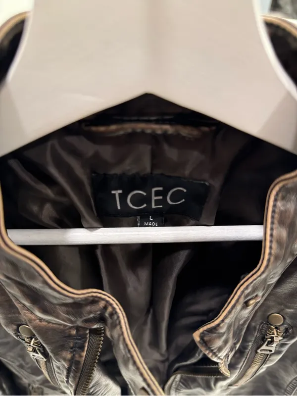 TCEC Faux Leather Moto Jacket - Image 3