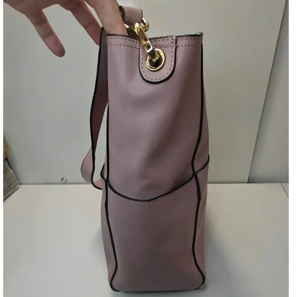 Baby Pink leather Tote by Bostatent - Image 6