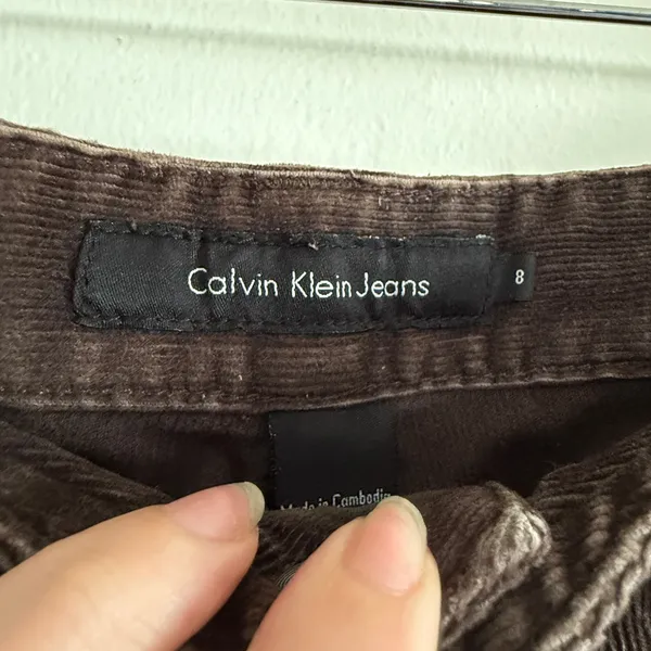 90s Vintage Calvin Klein Jeans Brown Corduroy Mid-Rise Boot Cut Jeans 8 - Image 5
