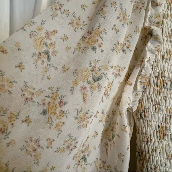 Altar'd State Prairie Dress Small Long Floral Smocked Tiered Cottagecore‎ Maxi - Image 9
