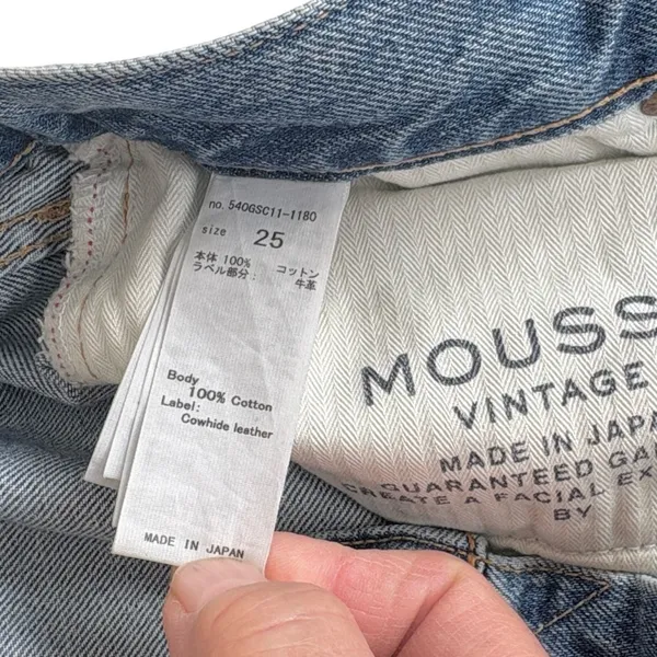 EUC MOUSSY Vintage Straight Leg Button Fly Jeans Size 25 Retail $370.00 - Image 5