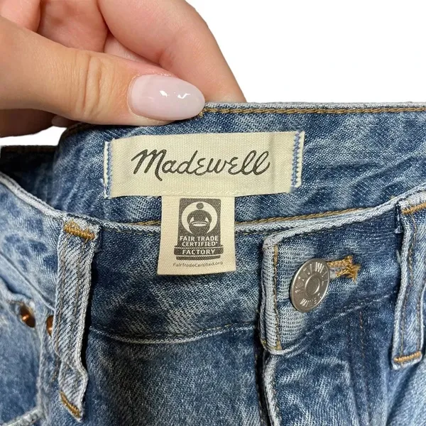 Madewell The Dadjean Destroyed‎ Edition Jeans Dustin Wash Size 27 - Image 9