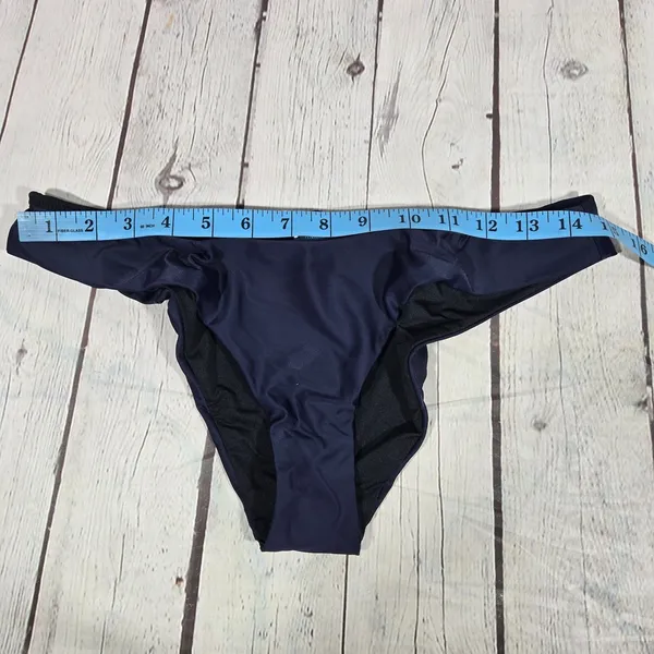 J. Crew Curved-waist cheeky bikini bottom in Navy‎ M NWT - Image 8