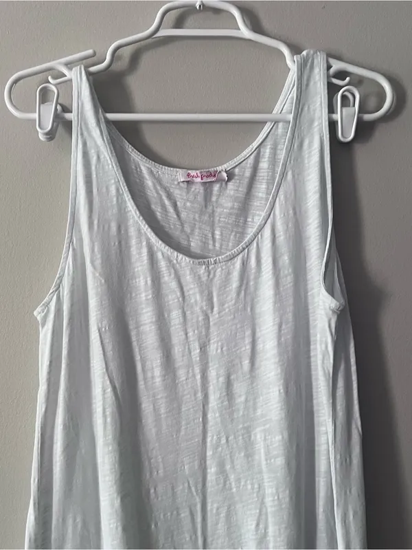 Fresh Produce Women’s 100% Cotton White Tank Dress Size Medium - Image 2