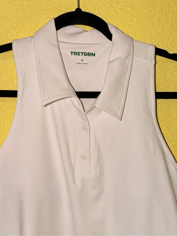 Tretorn White Sleeveless Polo Tank Top - Image 2