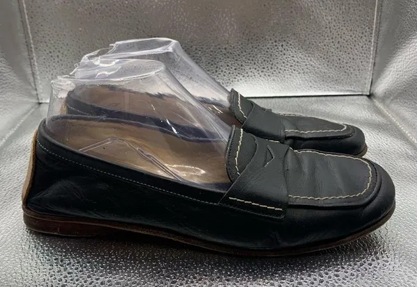 Vintage Coach Slip On Chunky Loafers women Size 6.5B Black leather F5 - Image 5