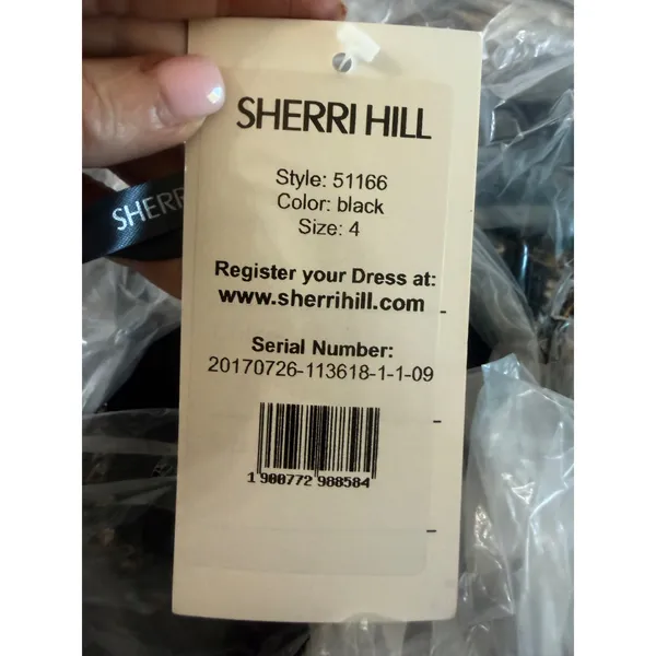Sherri Hill‎ 51166 Black Beaded Two Piece Gown Size 4 NWT - Image 3