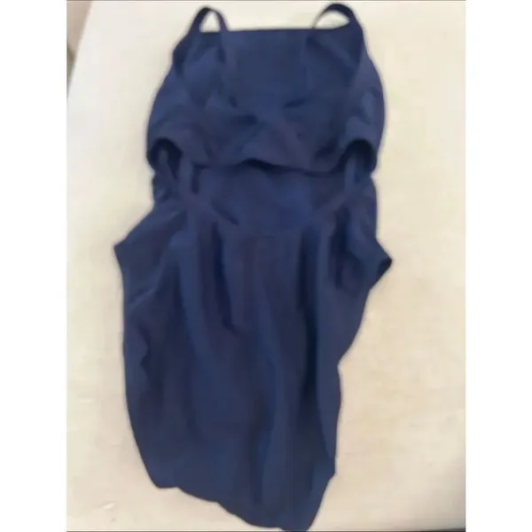SPEEDO Power FLEX ECO Solid Core Flyback One Piece Swimsuit, Navy, Size 30, NWOT - Image 3
