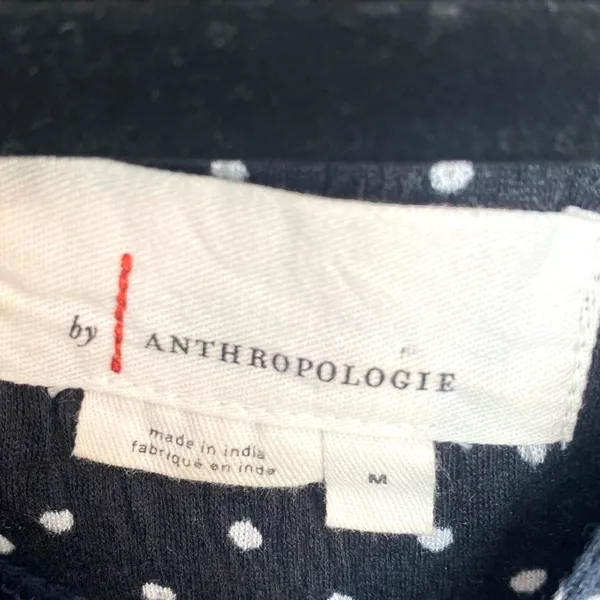Anthropologie Nia Polka Dot Sleeveless Tunic Top Womens M Babydoll Blouse Preppy - Image 7