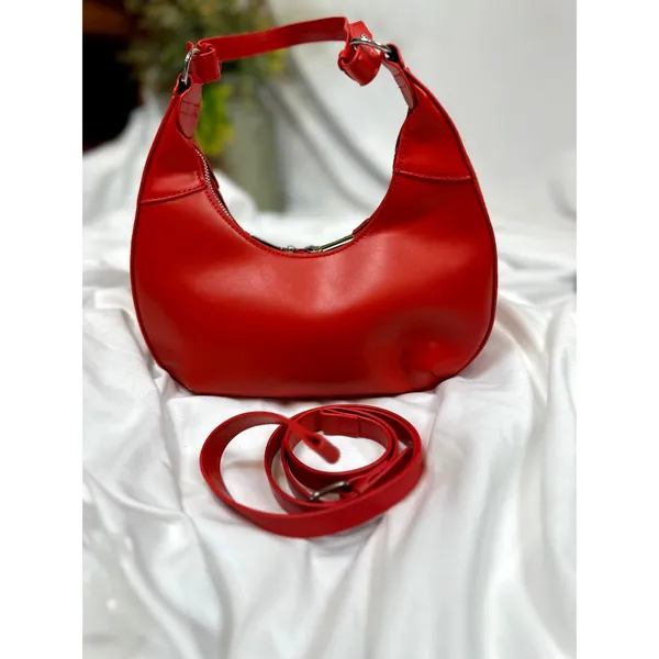 8 Other Reasons Delphine Double Buckle Shoulder bag Red / Silver - Image 5