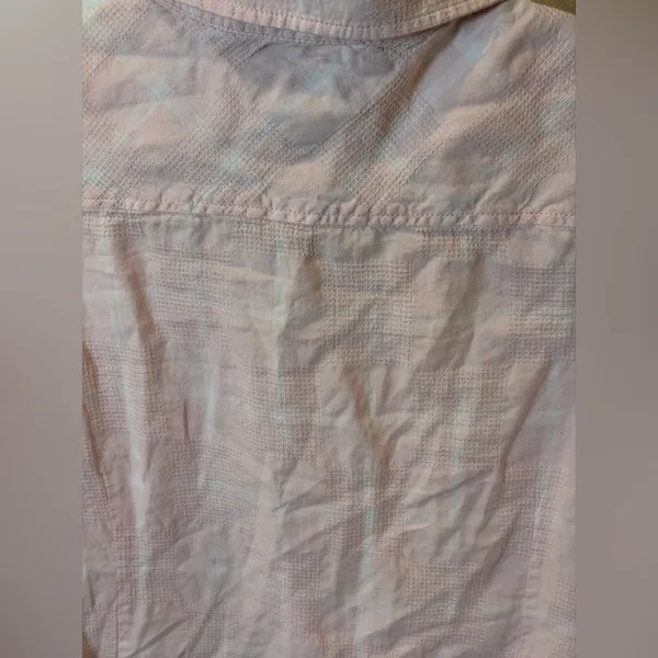 Tommy Hilfiger Pink Textured Button Down Shirt – Women’s Medium - Image 8
