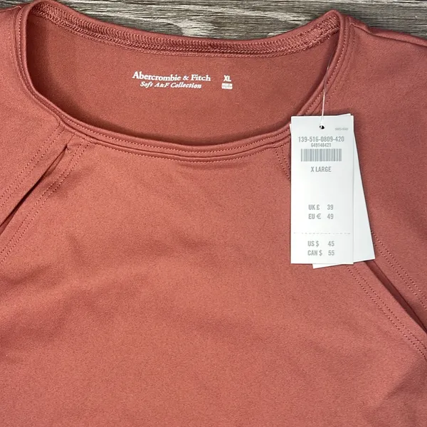 Abercrombie & Fitch NEW Seamless Ribbed Cutout Bodysuit Wine Size‎ XL - Image 3