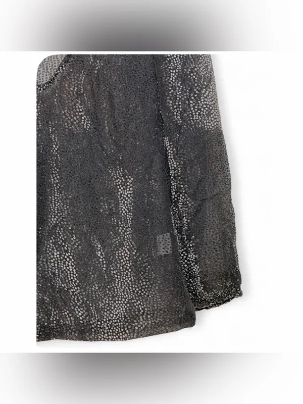 NWT ModCloth Women’s New Sheer's Eve Velvet Dot V-Neck Long Sleeve Top Size M - Image 9