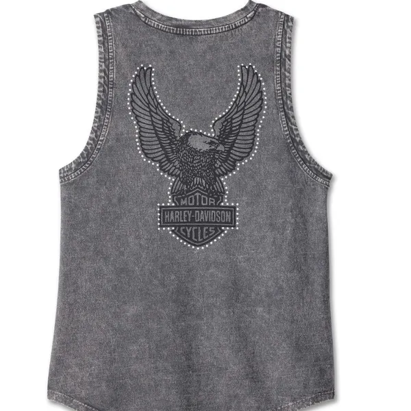 NWT Harley-Davidson Women’s Gray Sleeveless Top - Image 2