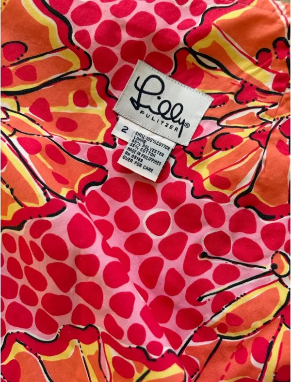 Lilly Pulitzer Cotton A-Line Skirt Pink Animal Print Women's Size 2 - Image 2